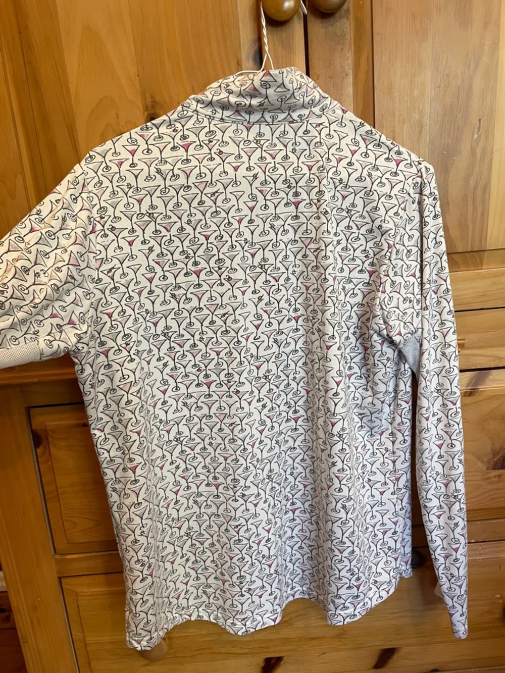 Women’s White Printed Quarter-Zip Performance Shirt San Soleil - Picture 4 of 4